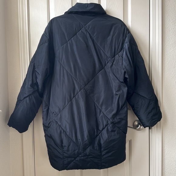 Free People Ela Puffer Longline Oversized Quilted Jacket Black XS - Picture 14 of 15